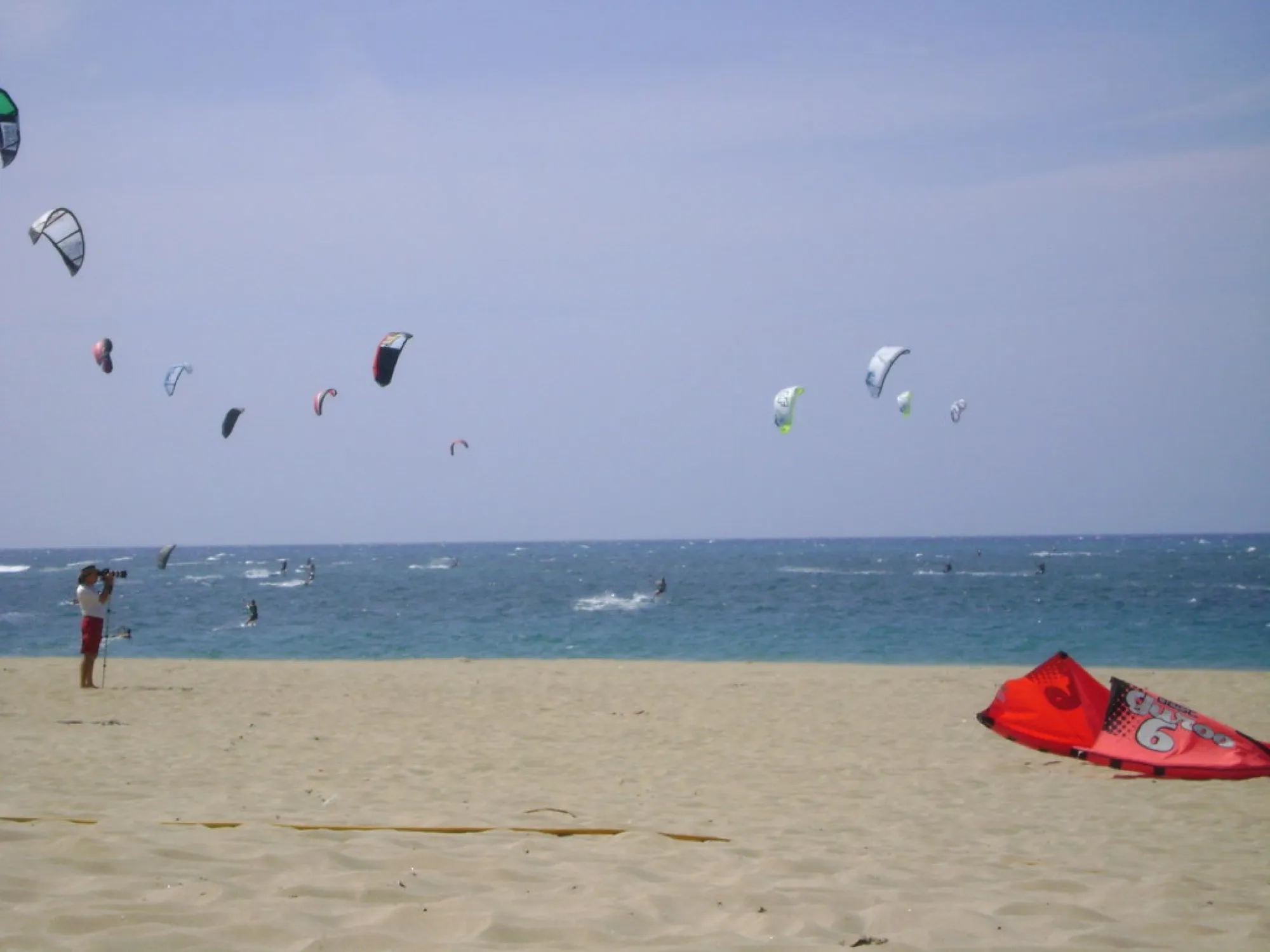 Cabarete beach, view of the kitesurf spot